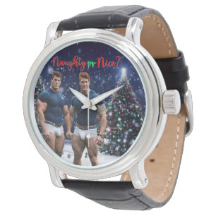 Montre Les arbres de Noël lumineux de SlipperyJoe deux mu