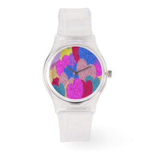 Montre Les Coeurs Fragmentés Peinture Abstraite
