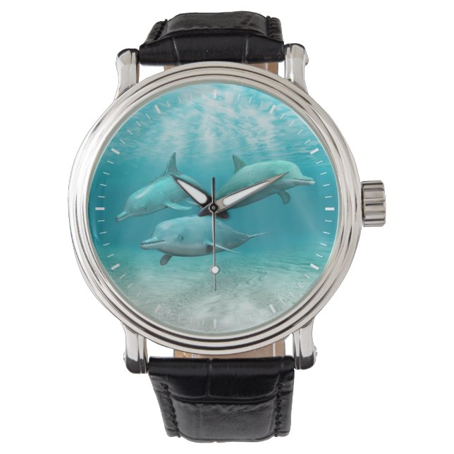 Montre Les dauphins de natation (devant)