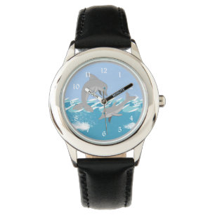 Montre Les dauphins La baignade dans l'océan