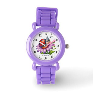 Montre Les filles mignonnes amateurs de coccinelle ajoute