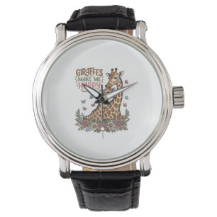 Montre Les girafes me rendent heureux design de chemise f