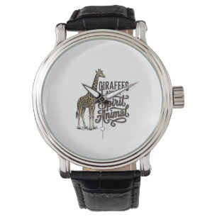 Montre Les girafes sont mon animal spirituel conception d
