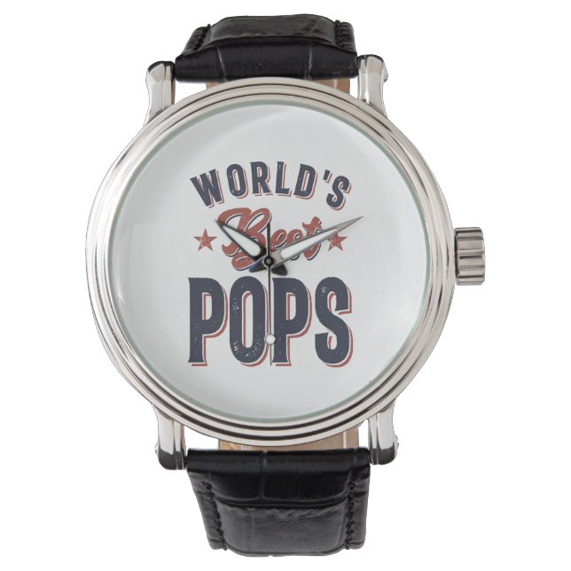 Montre Les meilleurs pop du monde | Cadeau Père Grand-Pèr (devant)