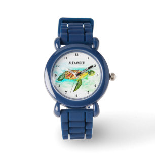 Montre Les mignons garçons Pink Sea Turtle Animaux Enfant