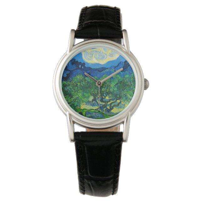 Montre Les oliviers de Van Gogh dans un paysage montagneu (devant)