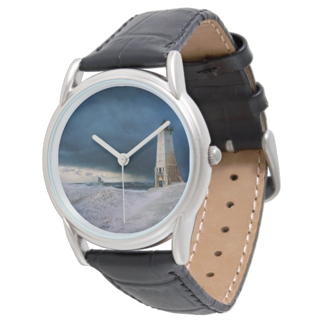 Montre Les phares | Frankfort Lighthouse Lake Michigan (Incliné)