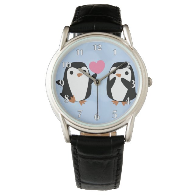Montre Les pingouins amoureux (devant)