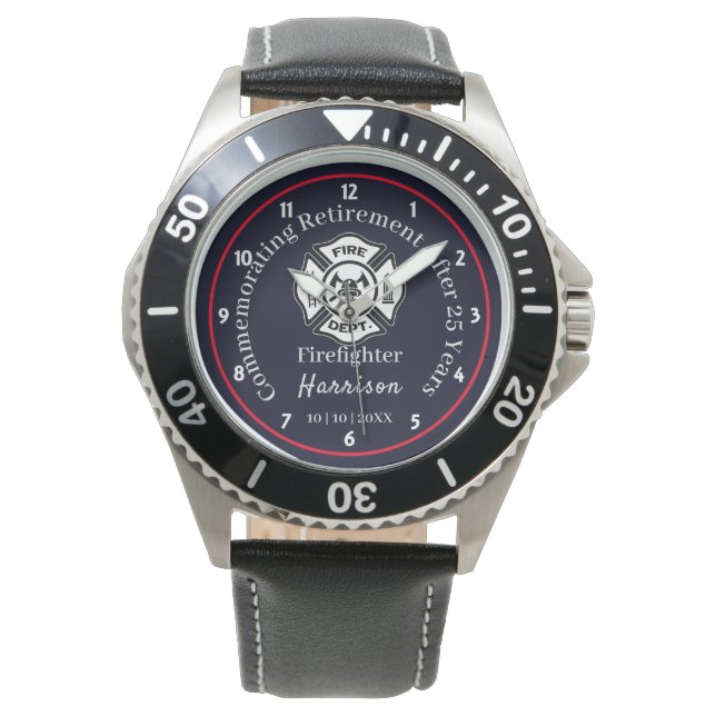 Montre Les pompiers de retraite gardent le chapeau commém (devant)
