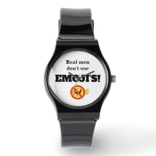 Montre Les vrais hommes n'utilisent pas Emoji