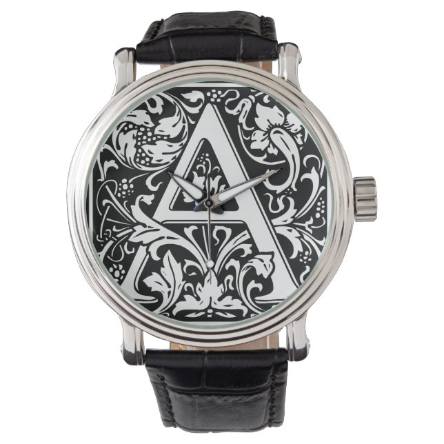 Montre Lettre A Monogramme Médiéval Art Nouveau (devant)