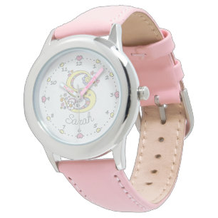 Montre Lettre filles monogramme S art Nom Sarah