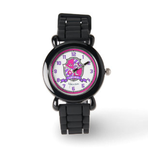 Montre Lettre leona L nom signifiant crest unicorne rose