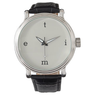 Montre Lettres d'horloge ronde