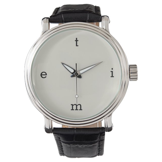 Montre Lettres d'horloge ronde (devant)