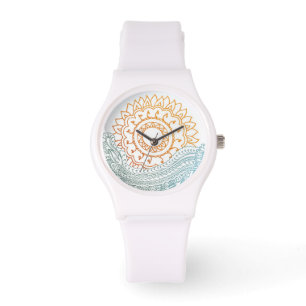 Montre Lever de soleil détaillé d'abrégé sur henné