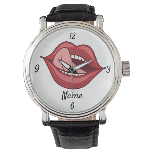 Montre Lèvres rouges et Tongue Thunder_Cove (devant)