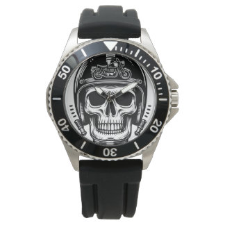 Montre leyenda del cráneo del motociclista vintage