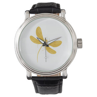 Montre libellule jaune