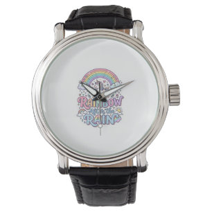 Montre Licorne Arc-en-ciel après la pluie Premium Vector