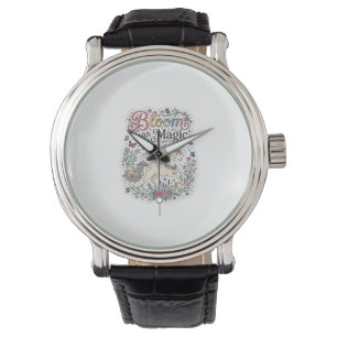 Montre Licorne Fleurir avec Magie Premium Vector Typograp