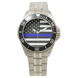 Montre Ligne Bleue Mince