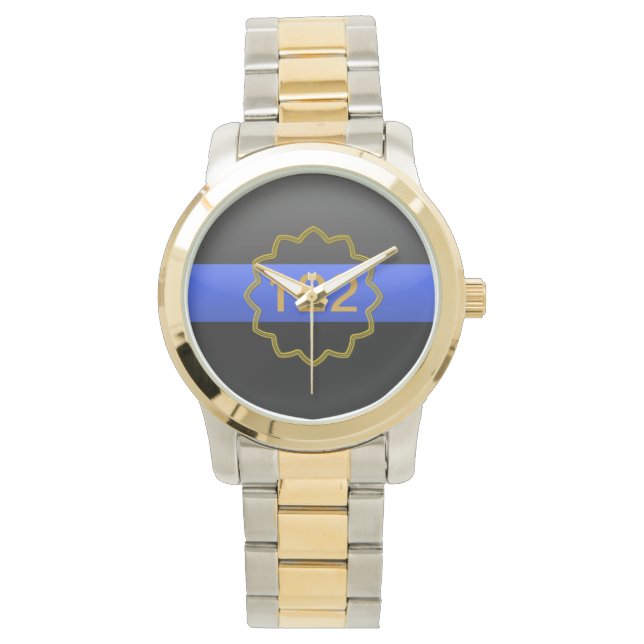 Montre Ligne Bleue Mince - Numéro de monographie ou d'ins (devant)