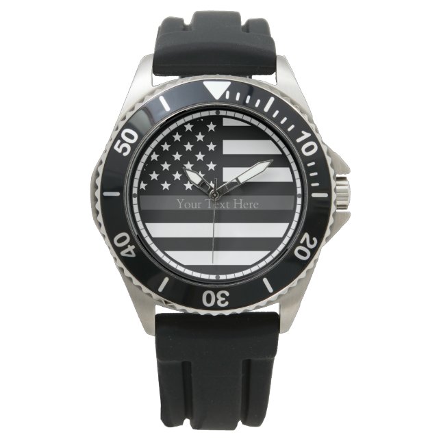 Montre Ligne mince en gris (devant)