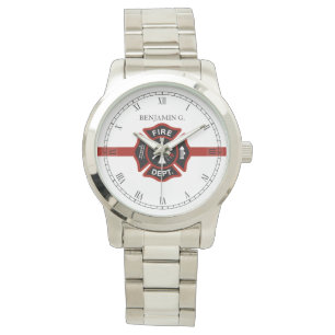 Montre Ligne rouge mince délivrance customisée du feu