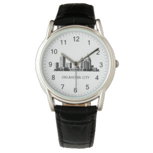 Montre Ligne Skyline stylisée moderne Oklahoma City