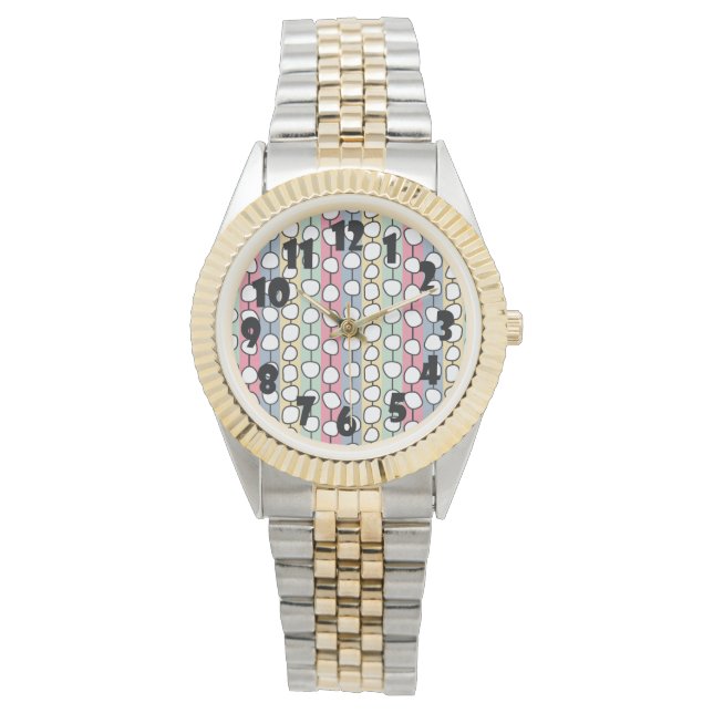 Montre Lignes colorées Pastel MCM (devant)