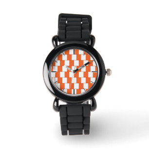 Montre Lignes orange déroutantes
