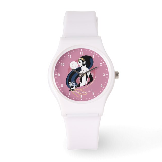 Montre Ligue de Justice | Wonder Woman Profil Pop Art (Recto)