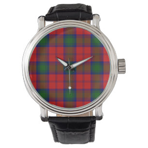 Montre Lindsay tartan rouge vert plaid