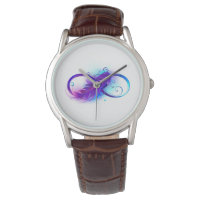 L'infini avec plume violette