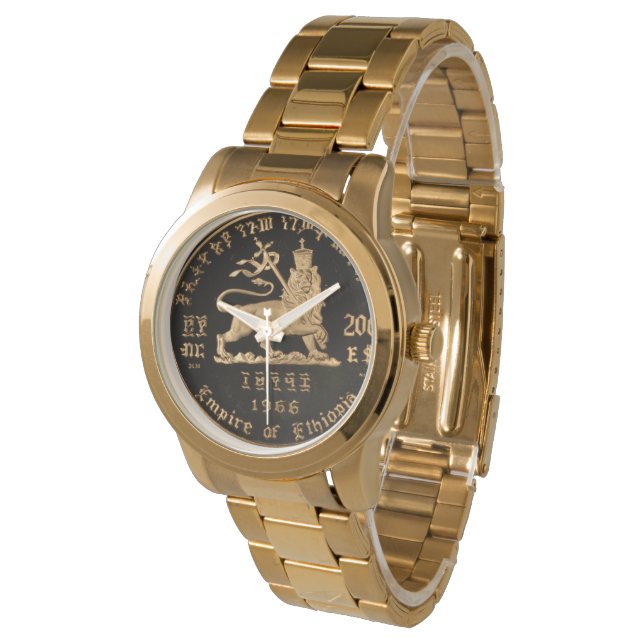 Montre Lion de Judah - Haile Selassie - Rastafari Watch A (Incliné)