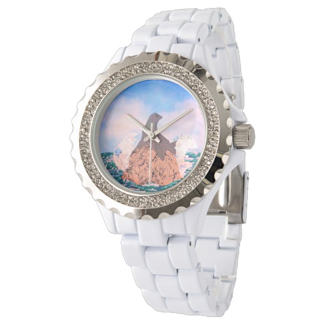 Montre Lion de mer Chillin' sur Rock Ocean Splash Troph (Incliné)