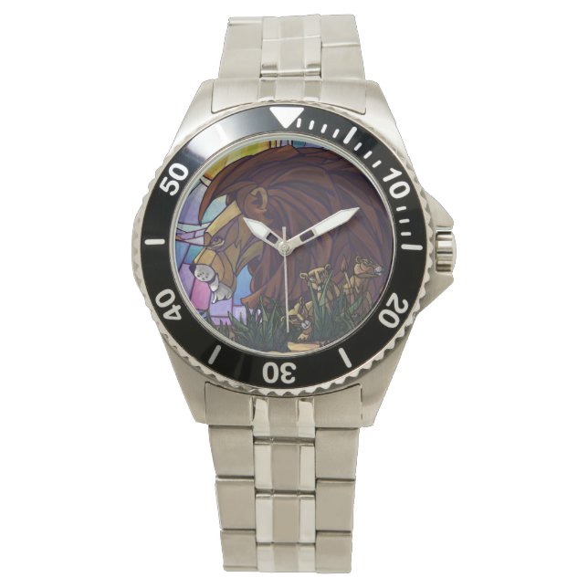 Montre Lion et petits (devant)