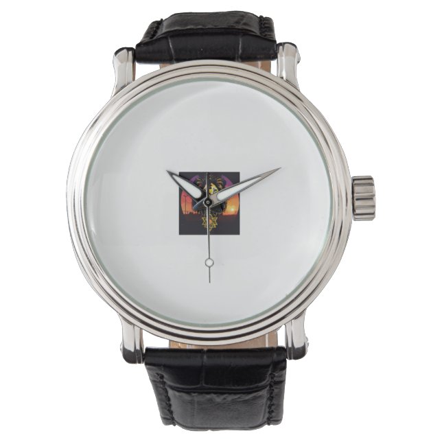 Montre Lion géométrique (devant)