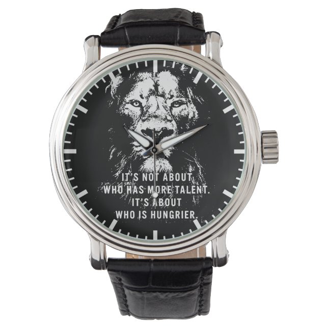 Montre Lion - Mots Motivationnels - Inspiration (devant)