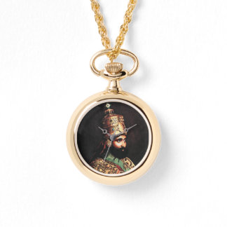 Montre Lion of Judah Haile Selassie Rastafari Gold Watch