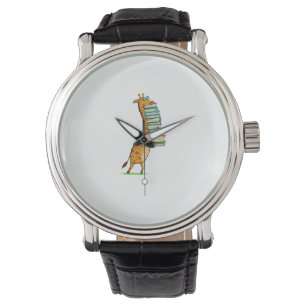 Montre Livre drôle Lecture Giraffe I Love My Library