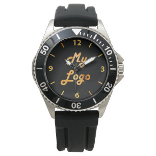 Montre Logo commercial or noir