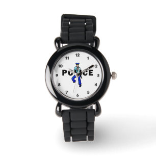 Montre Logo d'action de la police