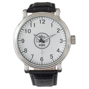 Montre Logo de promotion blanc minimaliste de marque prof