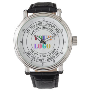 Montre Logo d'entreprise personnalisé et texte de votre e