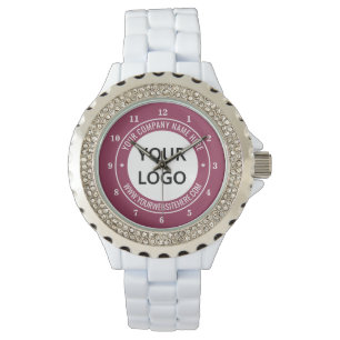 Montre Logo d'entreprise personnalisé et texte de votre e