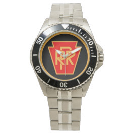 Montre Logo du chemin de fer de Pennsylvanie, noir et or
