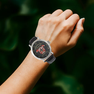 Montre Logo Du Service D'Incendie Insigne Or Et Rouge Ave