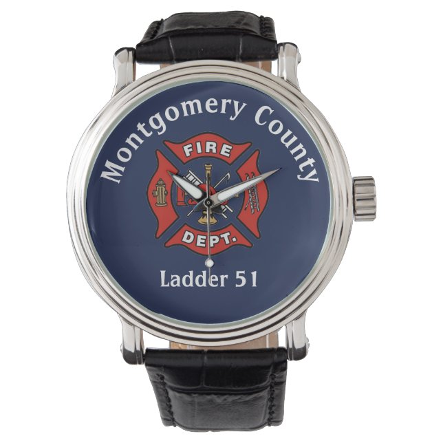 Montre Logo du service d'incendie personnalisé (devant)